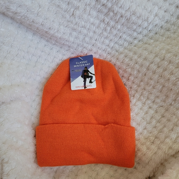 Orange NWT beanie hat OS - Picture 1 of 2
